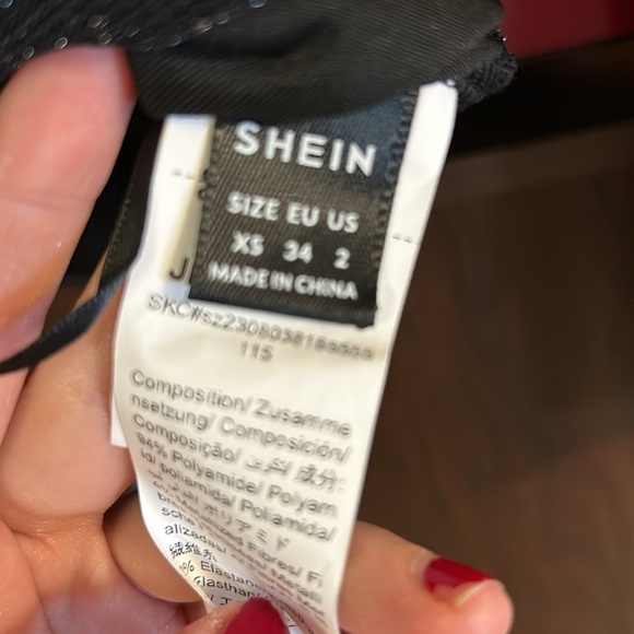 *BRAND NEW* SHEIN women’s long sleeve black top - Picture 2 of 3